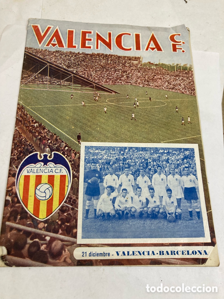 Otros art&iacute;culos de coleccionismo en papel: programa oficial antiguo de partido del Valencia C.F