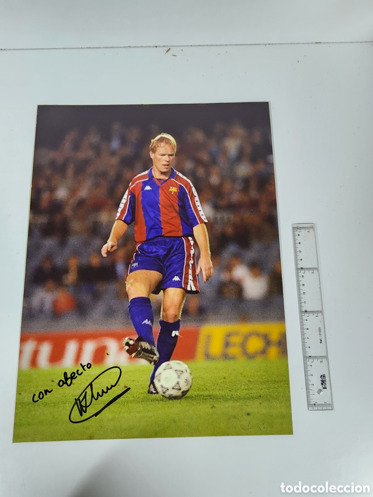 Otros art&iacute;culos de coleccionismo en papel: Poster Ronald koeman firmado bar&ccedil;a barcelona dream team