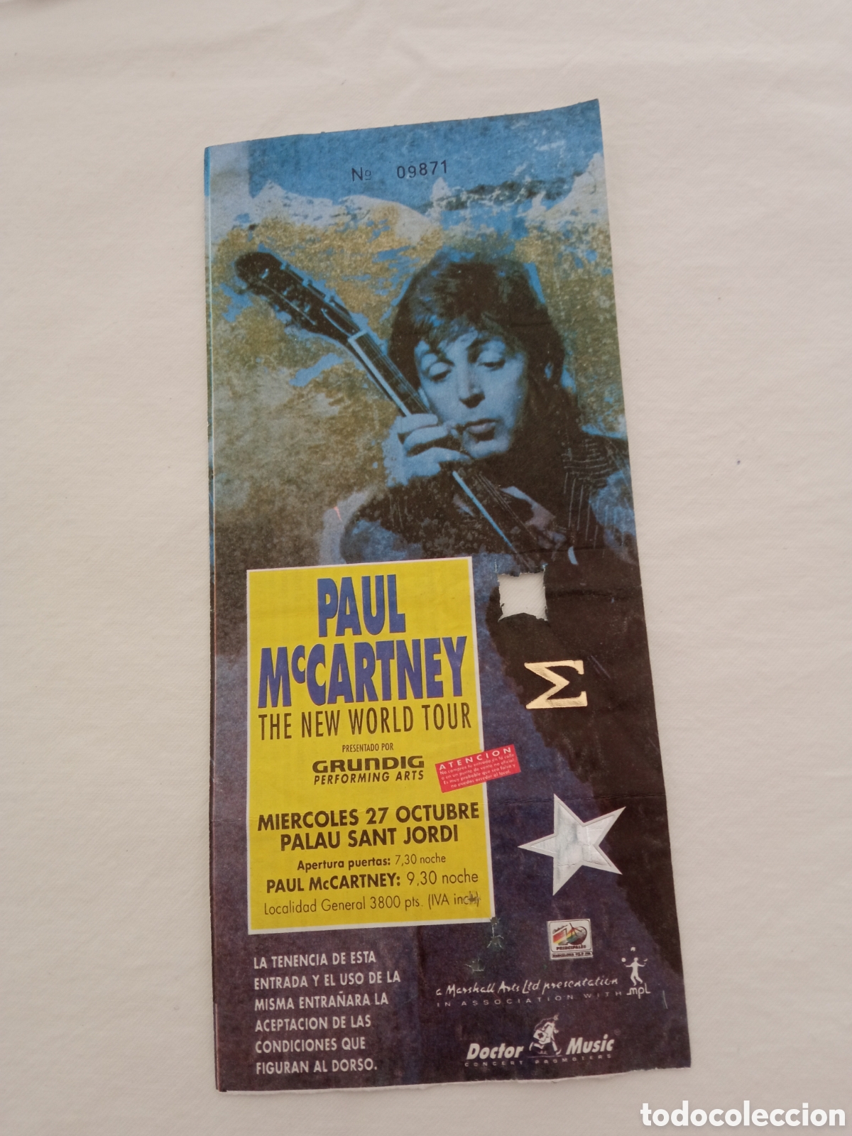 Otros art&iacute;culos de coleccionismo en papel: Entrada concierto hist&oacute;rico de Paul Mcartney en Barcelona 1993