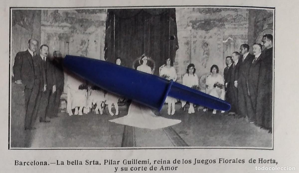 Otros art&iacute;culos de coleccionismo en papel: BARCELONA PILAR GUILLEM&Iacute; REINA DE LOS JUEGOS FLORALES DE HORTA Y SU CORTE DE AMOR RECORTE A&Ntilde;O 1923