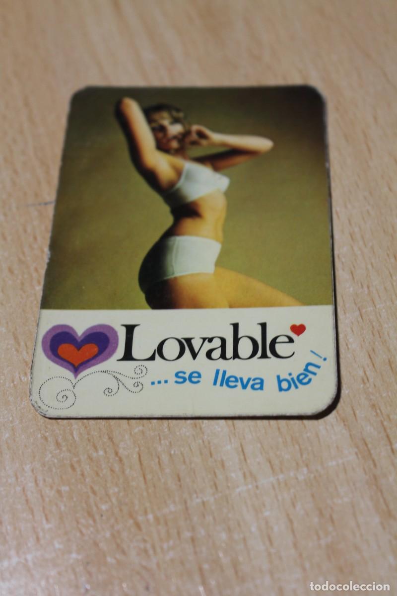 Otros art&iacute;culos de coleccionismo en papel: CALENDARIO DE BOLSILLO. CHICA. Publicidad de LOVABLE. A&Ntilde;O 1972.