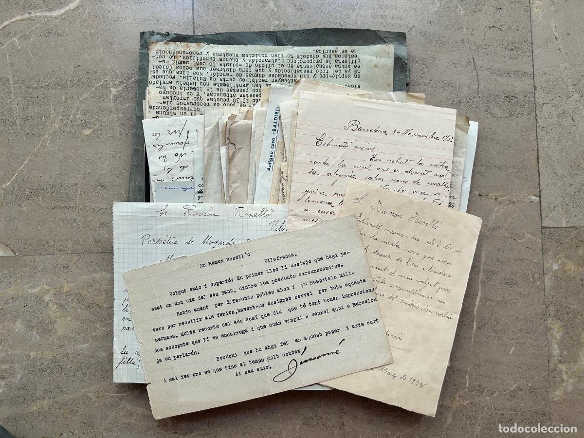 Otros art&iacute;culos de coleccionismo en papel: Lote + 100 cartas Guerra Civil , Posguerra , Rep&uacute;blica &ndash; Vilafranca Pened&egrave;s &ndash; Perp&egrave;tua Mogoda