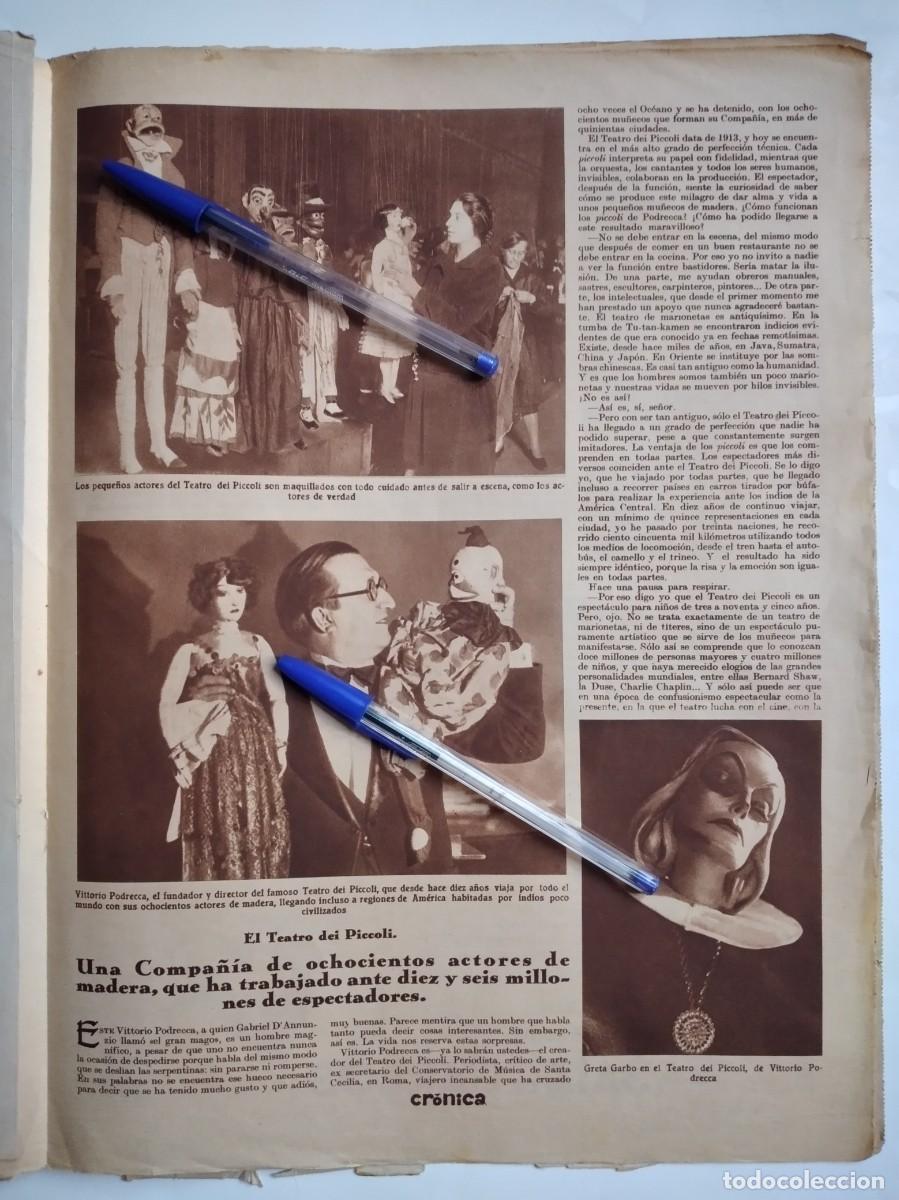 Otros art&iacute;culos de coleccionismo en papel: EL TEATRO DEI PICCOLI VITTORIO PRODECCA LILIAN HARVEY GRETA GARBO MARIONETAS T&Iacute;TERES A&Ntilde;O 1935