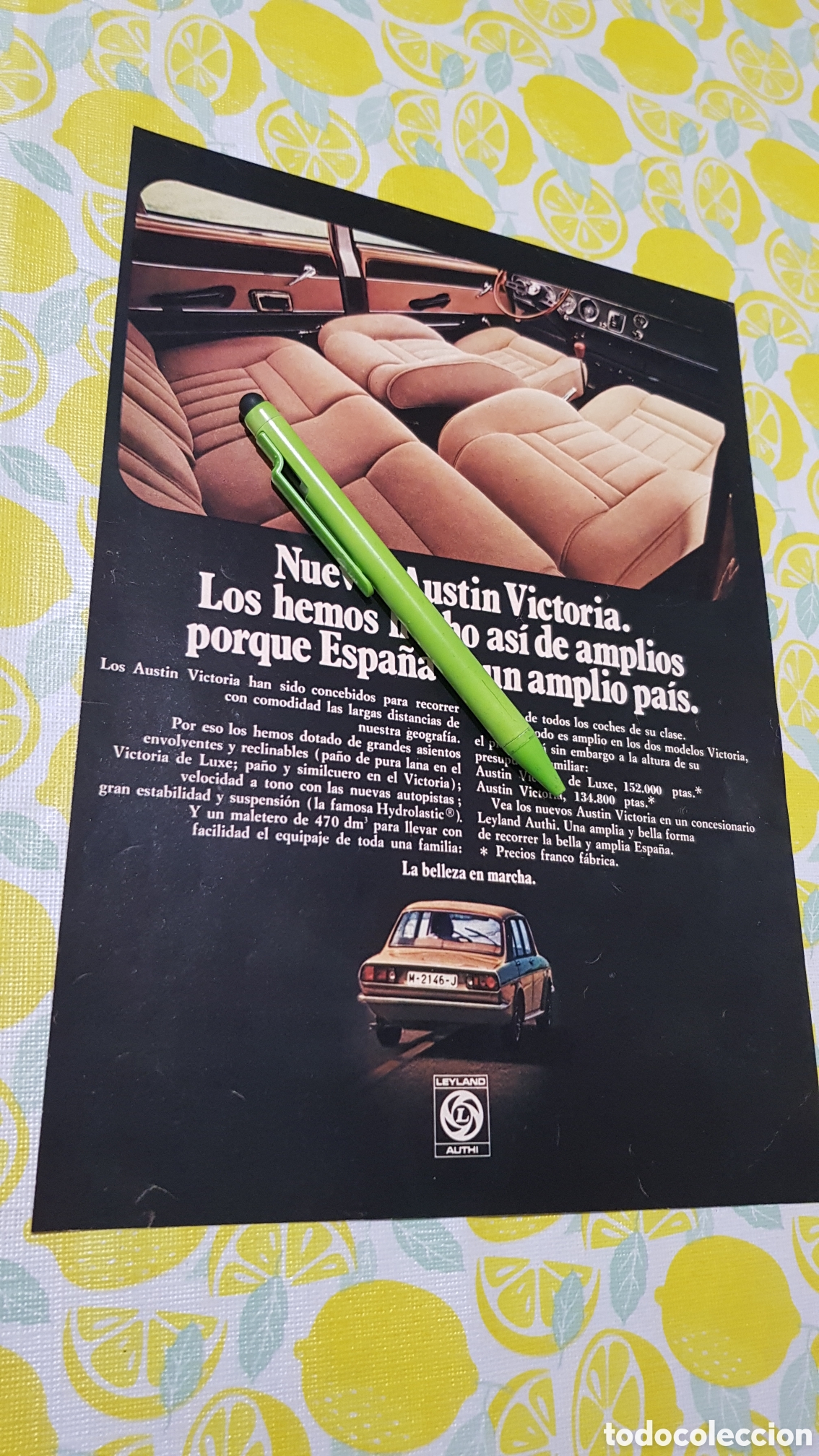 Otros art&iacute;culos de coleccionismo en papel: Hoja para enmarcar Austin Victoria