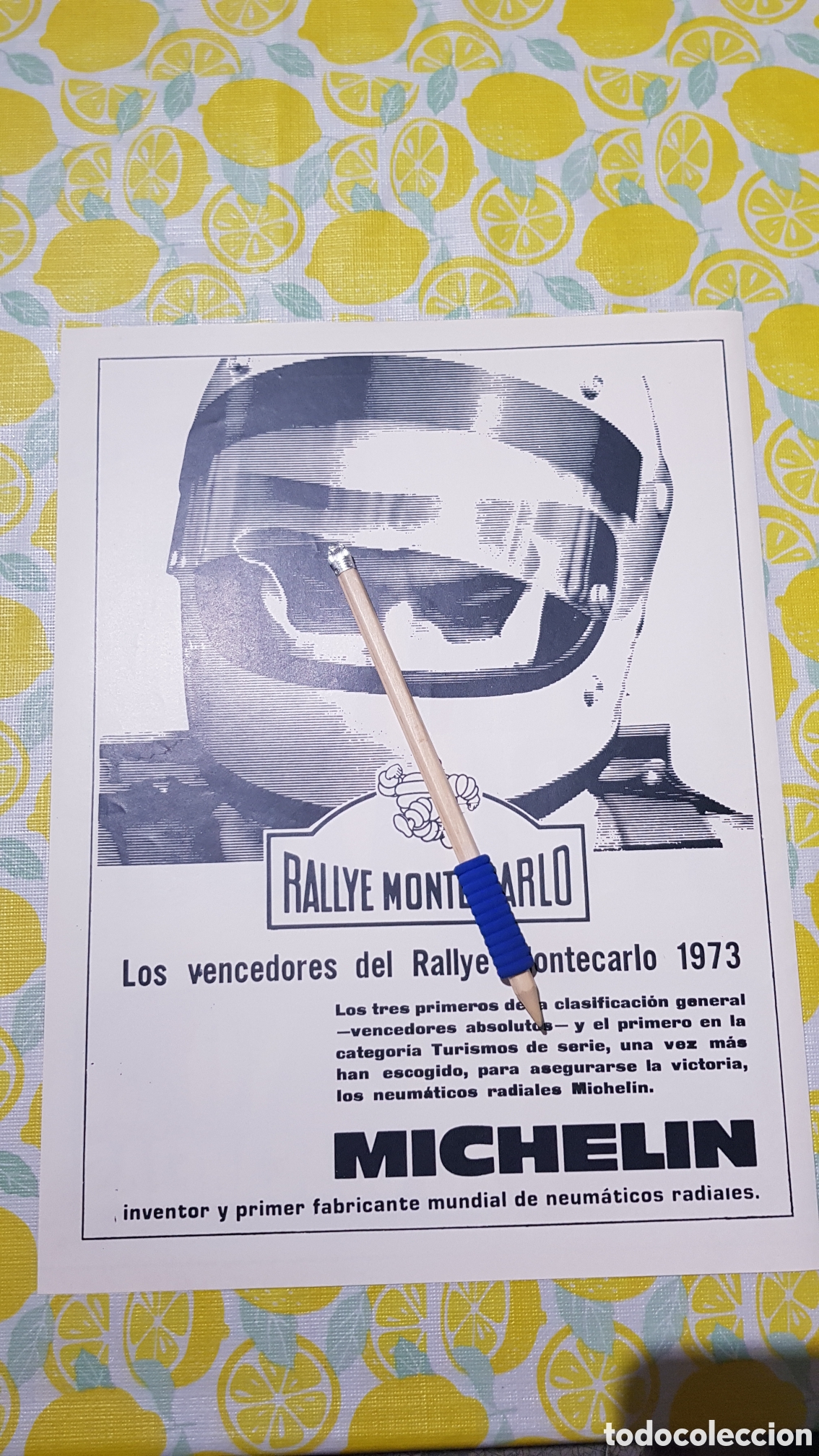 Otros art&iacute;culos de coleccionismo en papel: Hoja para enmarcar Rallye Monte-Carlo