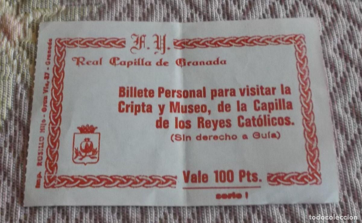 Otros art&iacute;culos de coleccionismo en papel: entrada real capilla de granada cripta y museo de la capilla de los reyes catolicos