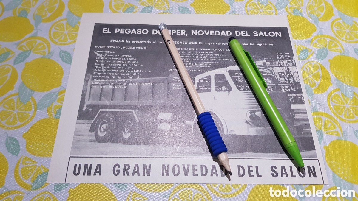 Otros art&iacute;culos de coleccionismo en papel: Recorte Camion pegaso 3060 D