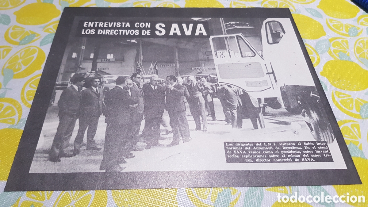 Otros art&iacute;culos de coleccionismo en papel: Recorte Cami&oacute;n Sava sal&oacute;n Barcelona