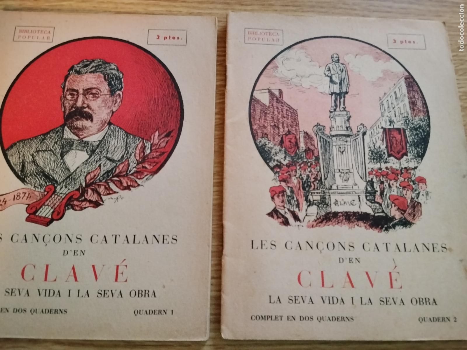 Otros art&iacute;culos de coleccionismo en papel: LES CAN&Ccedil;ONS CATALANES DE CLAVE. QUADERN 1 i 2