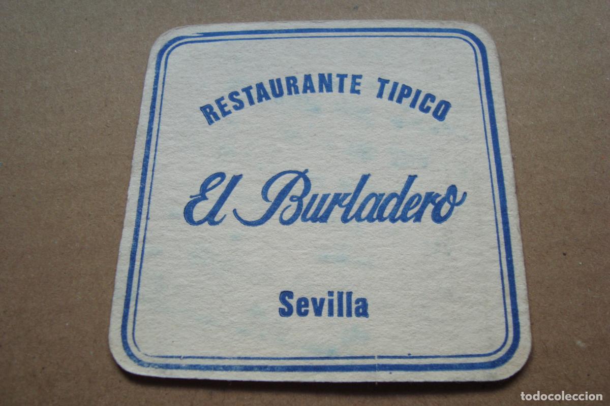 Otros art&iacute;culos de coleccionismo en papel: ANTIGUO POSAVASOS RESTAURANTE TIPICO EL BURLADERO SEVILLA.