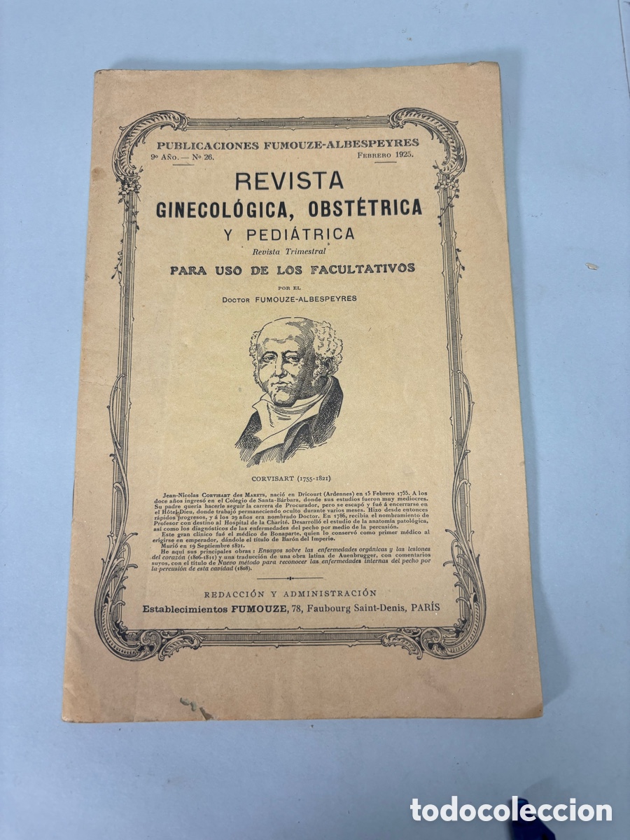 Otros art&iacute;culos de coleccionismo en papel: REVISTA GINECOL&Oacute;GICA, OBST&Eacute;TRICA Y PEDI&Aacute;TRICA &ndash; FUMOUZE-ALBESPEYRES &ndash; 1925 &ndash; N&ordm; 26