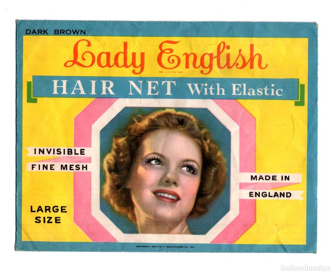 Otros art&iacute;culos de coleccionismo en papel: ENVOLTORIO REDECILLA PARA EL CABELLO DE LA MARCA LADY ENGLISH, FABRICADO EN INGLATERRA D&Eacute;CADA 1930