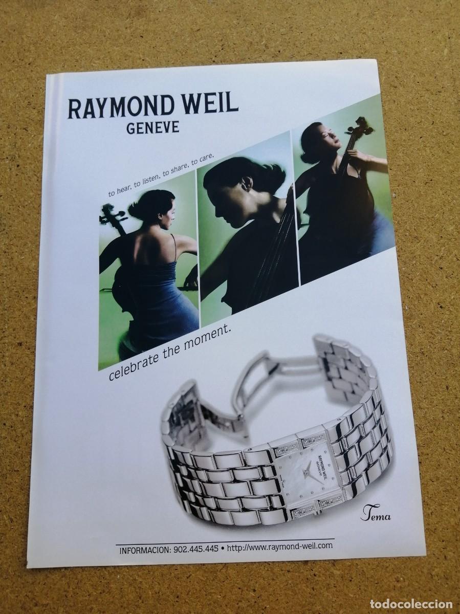 Otros art&iacute;culos de coleccionismo en papel: ANUNCIO. RELOJ RAYMOND WEIL, GENEVE
