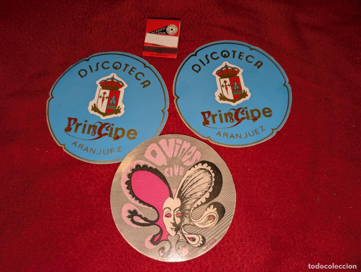 Otros art&iacute;culos de coleccionismo en papel: POSAVASOS QUINO'S QUINOS bilbao 1968 + 2 pegatinas DISCOTECA Principe ARANJUEZ + CERILLAS ARANJUEZ