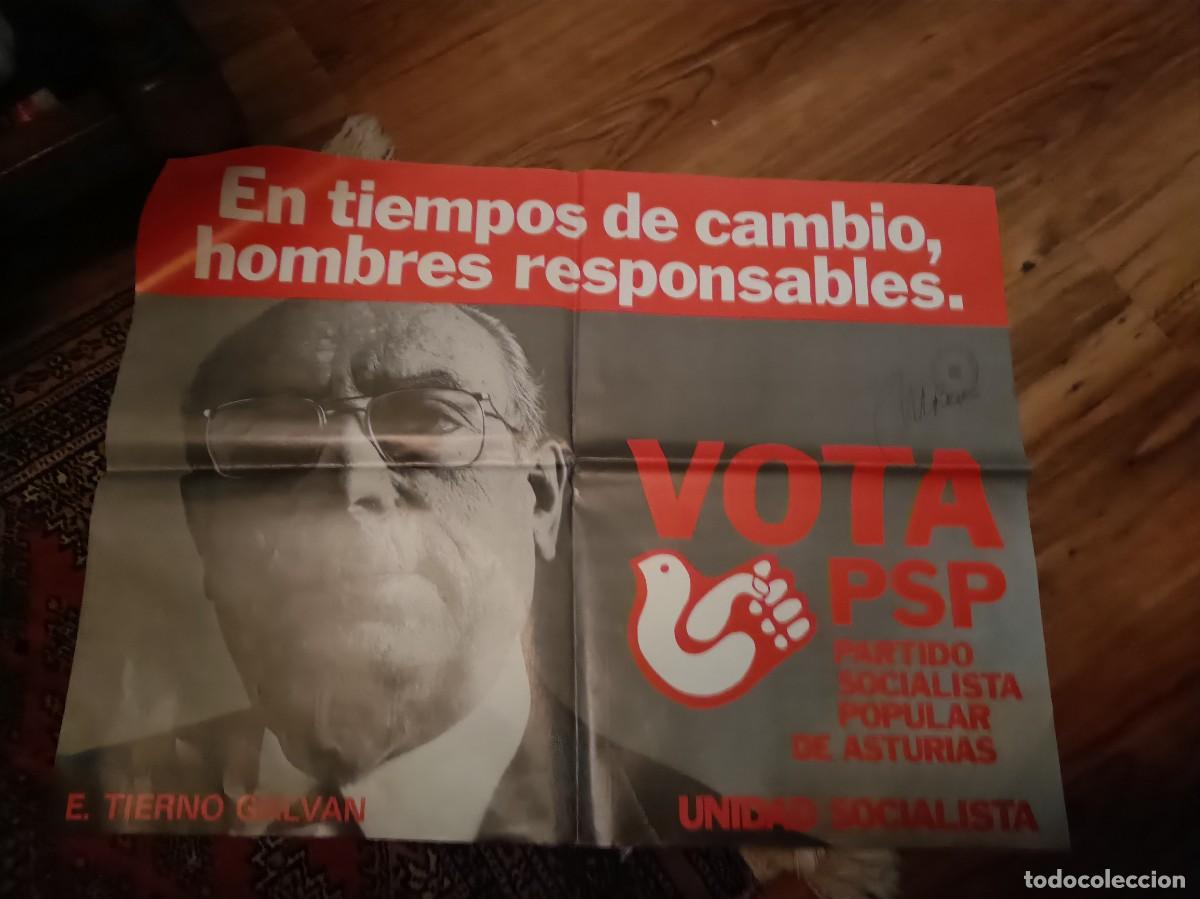 Otros art&iacute;culos de coleccionismo en papel: PROPAGANDA POL&Iacute;TICA ELECTORAL PSP PARTIDO SOCIALISTA POPULAR CARTEL TIERNO GALV&Aacute;N