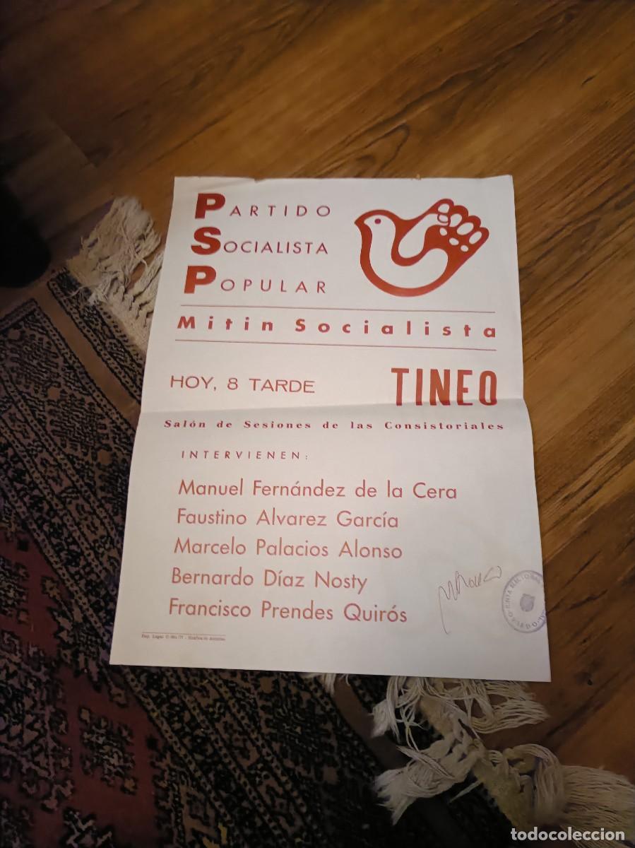 Otros art&iacute;culos de coleccionismo en papel: PROPAGANDA POL&Iacute;TICA ELECTORAL PSP PARTIDO SOCIALISTA POPULAR CARTEL TINEO ASTURIAS