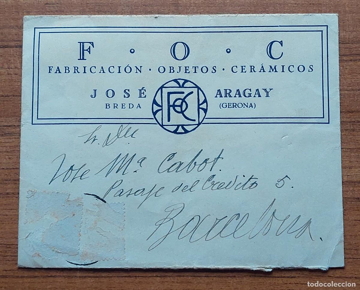 Otros art&iacute;culos de coleccionismo en papel: SOBRE F.O.C. JOSEP ARAGAY BREDA