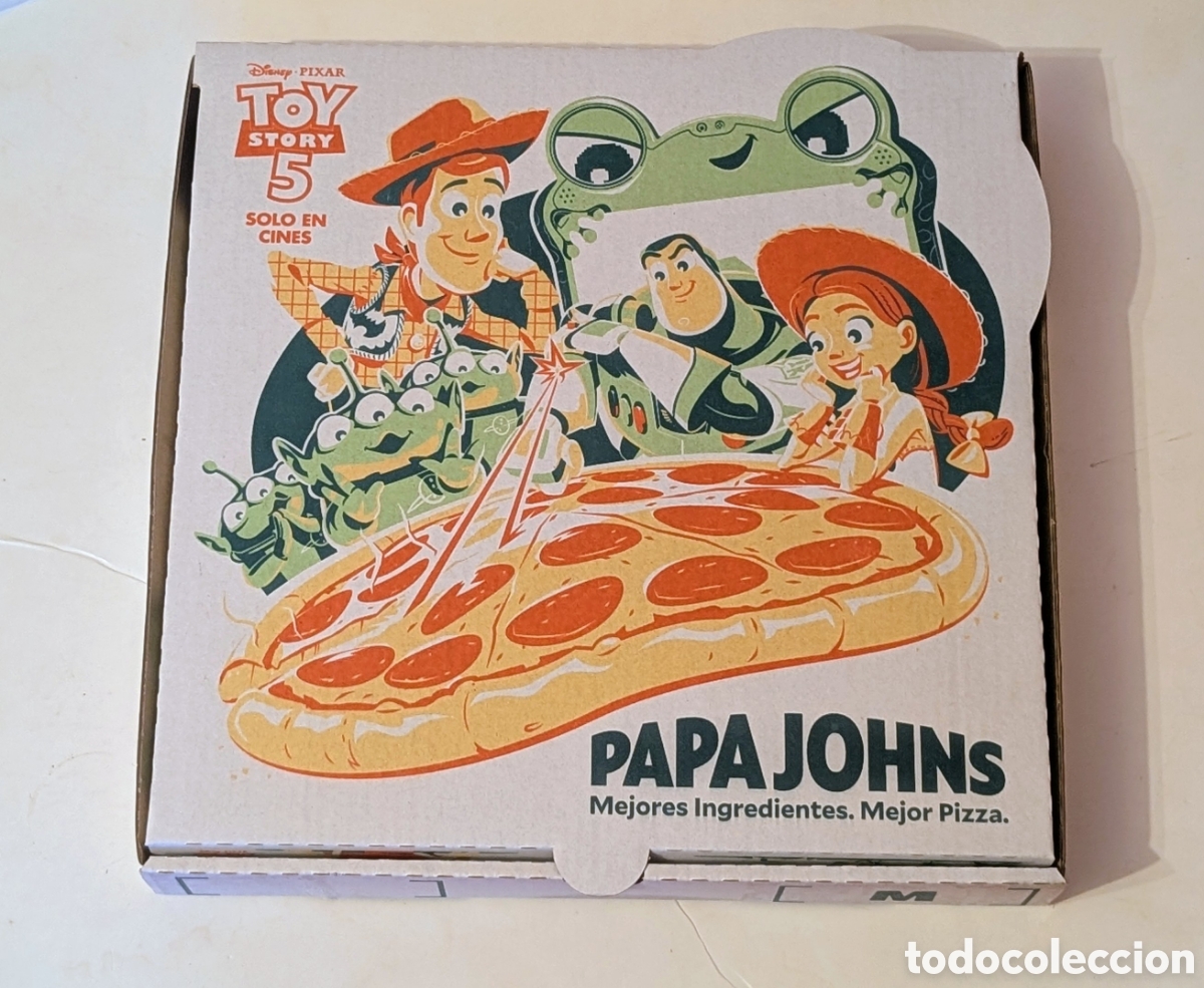 Otros art&iacute;culos de coleccionismo en papel: Caja Pizza Toy Story 5. Papa Johns. Disney. PIXAR