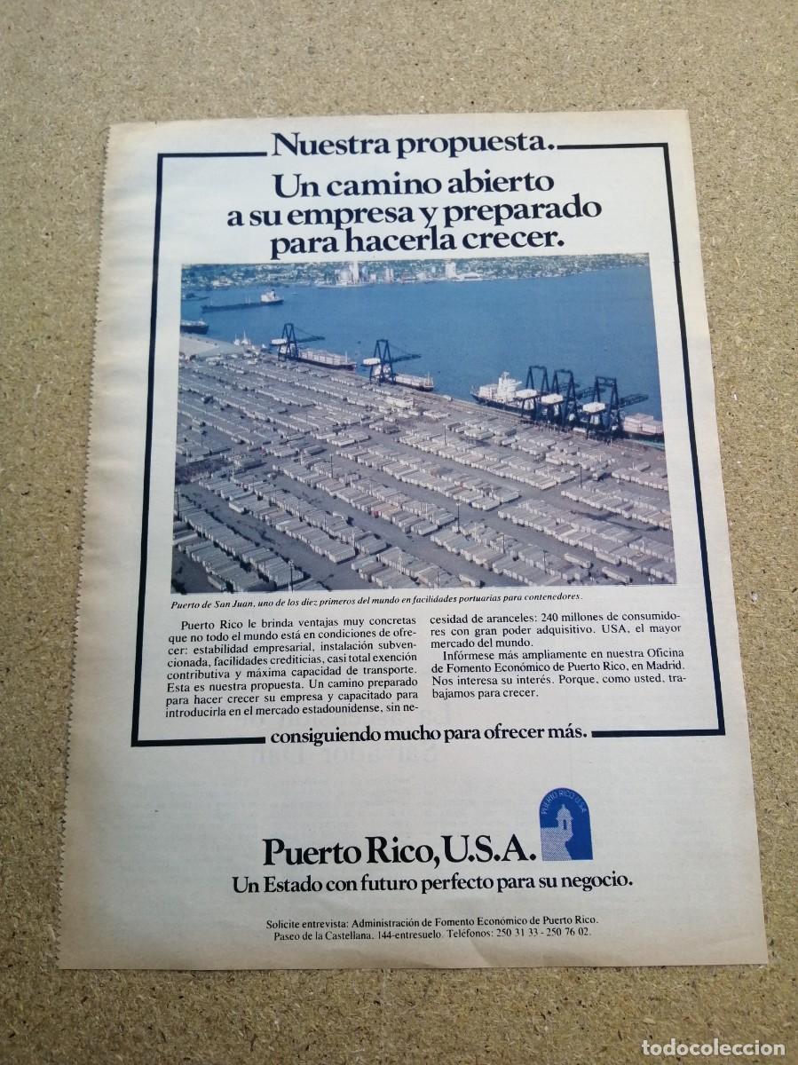 Otros art&iacute;culos de coleccionismo en papel: ANUNCIO. PUERTO RICO, USA