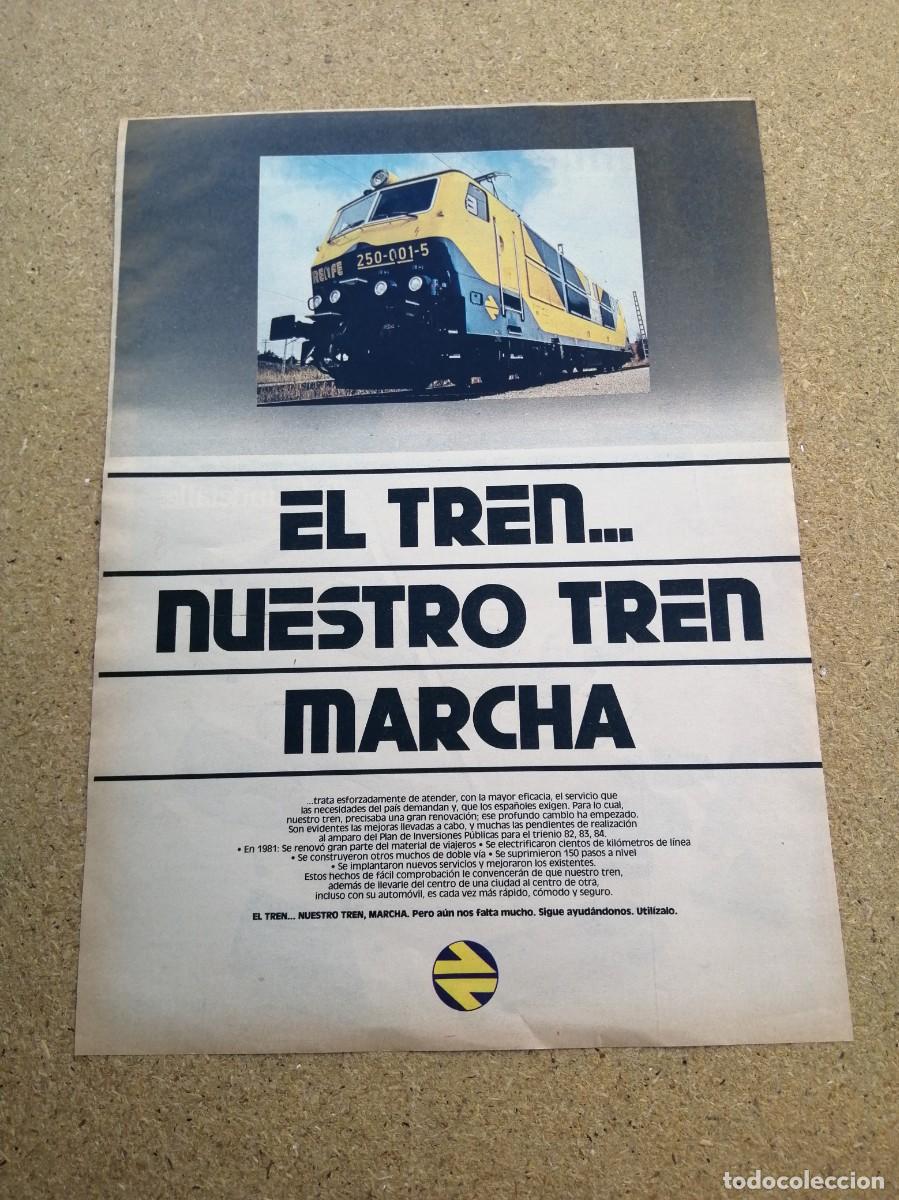 Otros art&iacute;culos de coleccionismo en papel: ANUNCIO. RENFE, NUESTRO TREN EN MARCHA