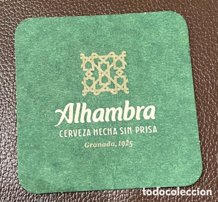 Otros art&iacute;culos de coleccionismo en papel: Posavasos. Cerveza ALHAMBRA. Cerveza hecha sin prisa.