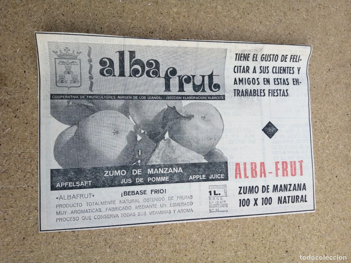 Otros art&iacute;culos de coleccionismo en papel: ANUNCIO. ALBA FRUT, ZUMO DE MANZANA
