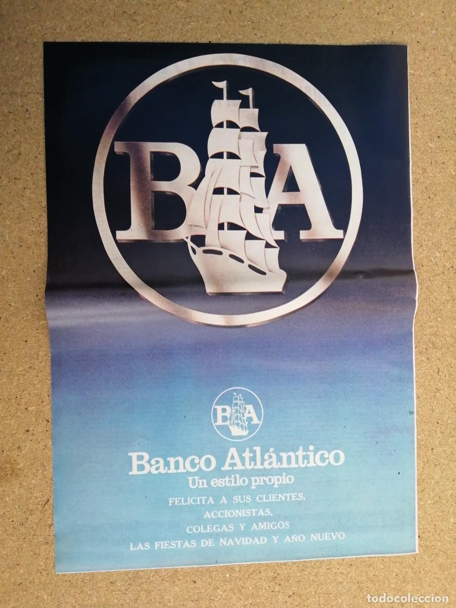 Otros art&iacute;culos de coleccionismo en papel: ANUNCIO. BANCO ATLANTICO