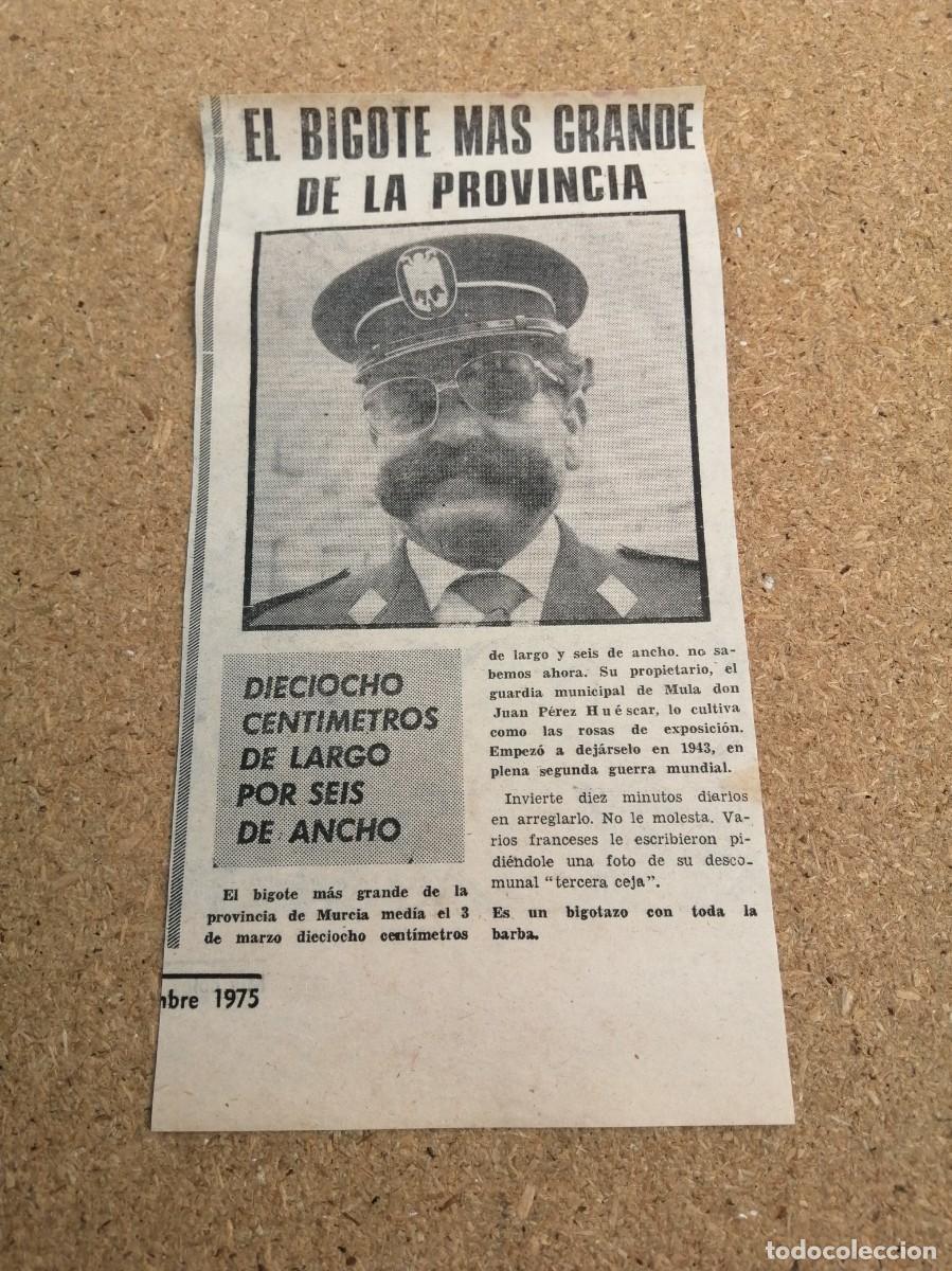 Otros art&iacute;culos de coleccionismo en papel: ARTICULO. EL BIGOTE MAS GRANDE DE LA PROVINCIA (MURCIA)