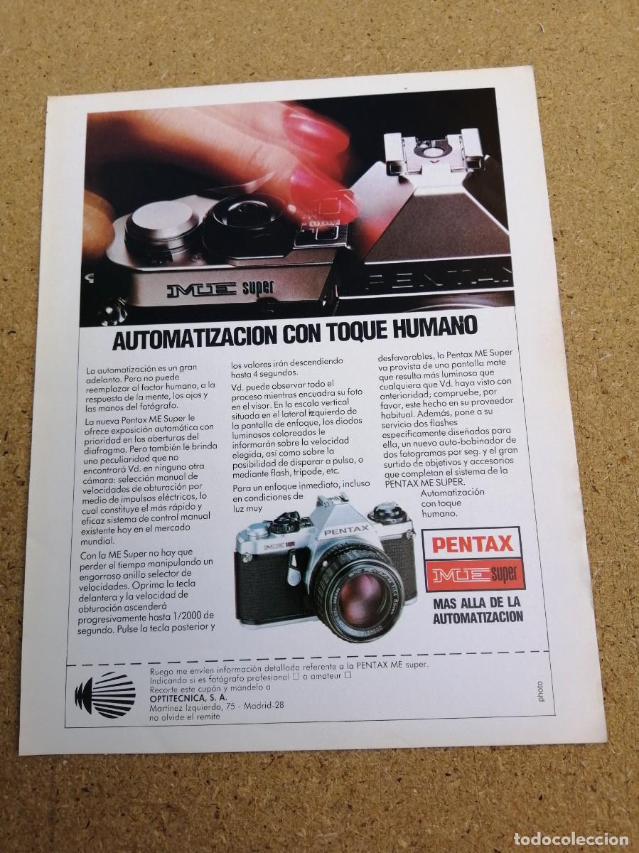 Otros art&iacute;culos de coleccionismo en papel: ANUNCIO. CAMARA FOTOGRAFICA PENTAX
