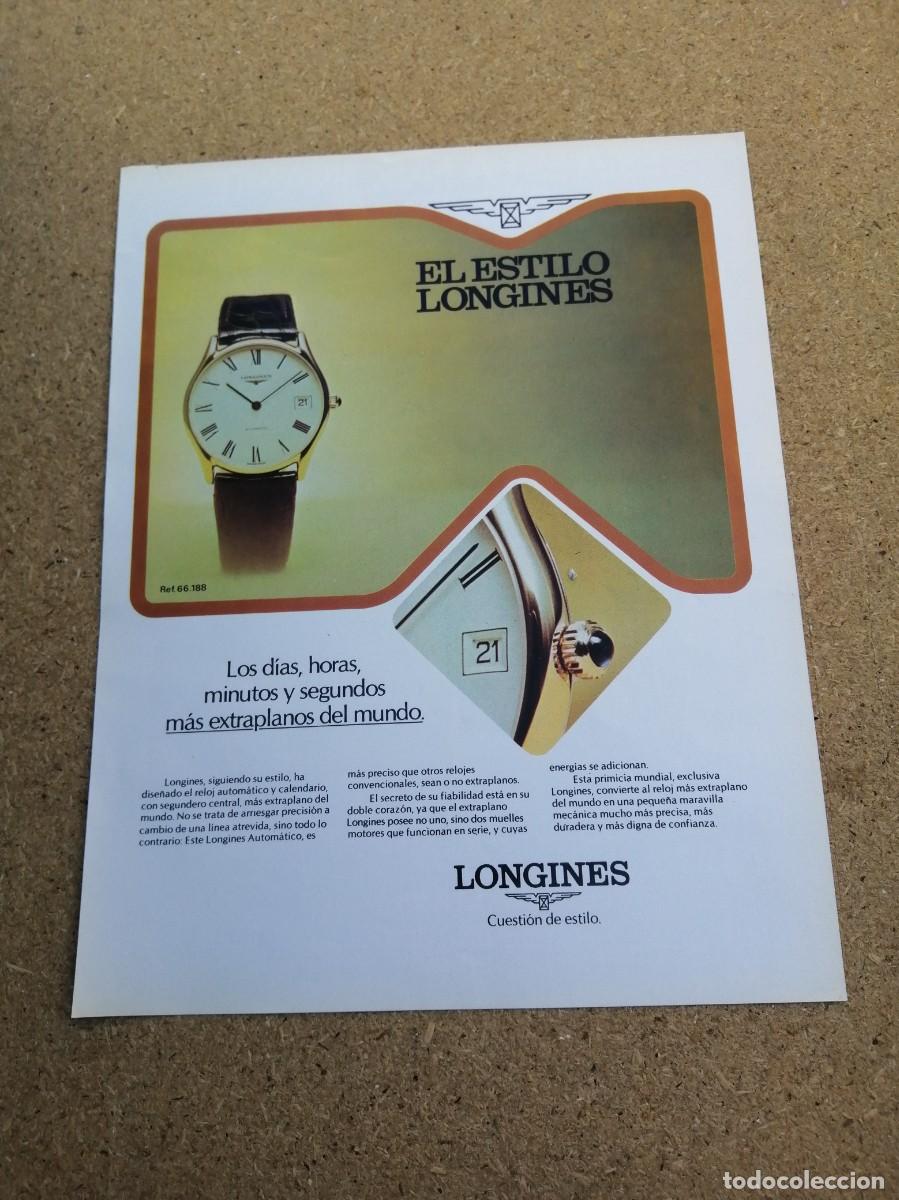 Otros art&iacute;culos de coleccionismo en papel: ANUNCIO. RELOJ LONGINES
