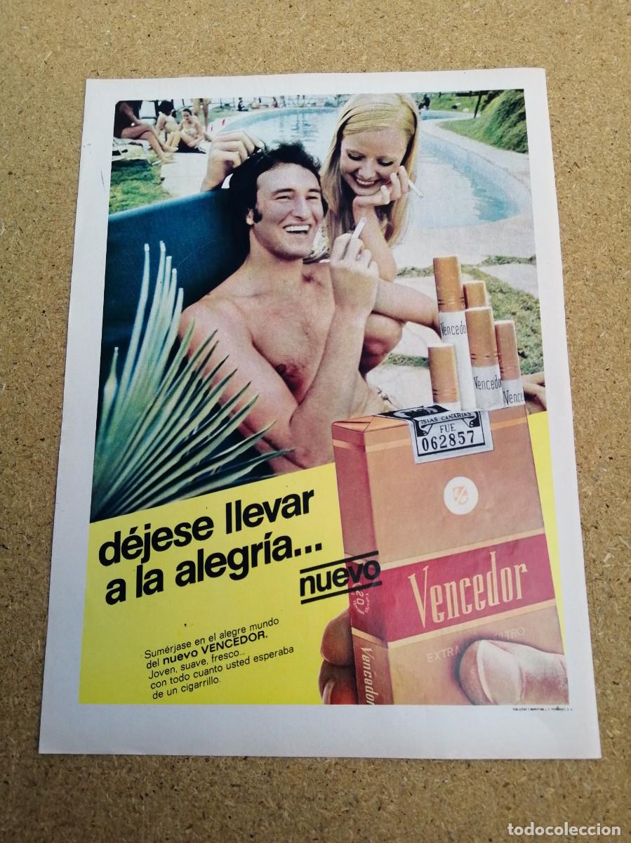 Otros art&iacute;culos de coleccionismo en papel: ANUNCIO. CIGARRILLOS VENCEDOR