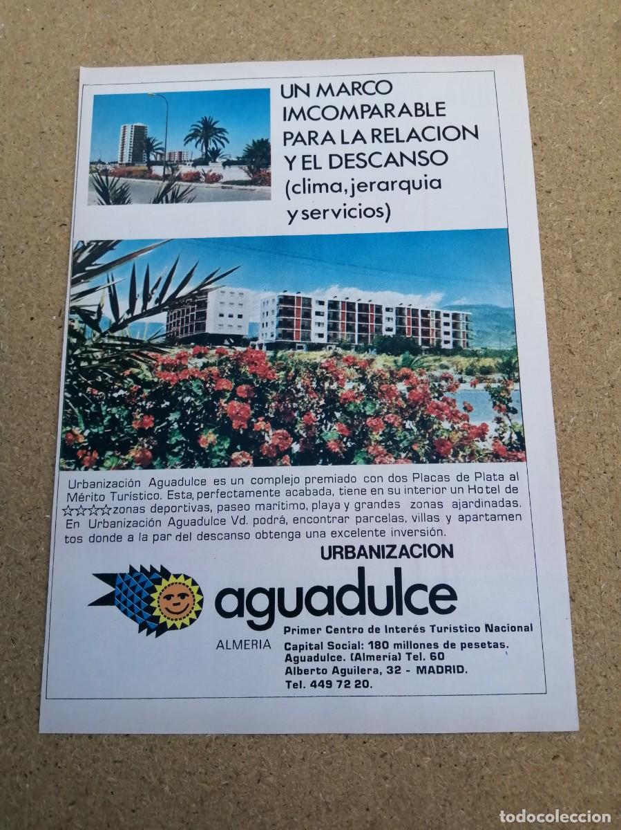 Otros art&iacute;culos de coleccionismo en papel: ANUNCIO. URBANIZACION AGUADULCE, ALMERIA