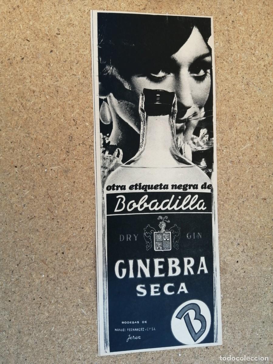 Otros art&iacute;culos de coleccionismo en papel: ANUNCIO. GINEBRA SECA BOBADILLA