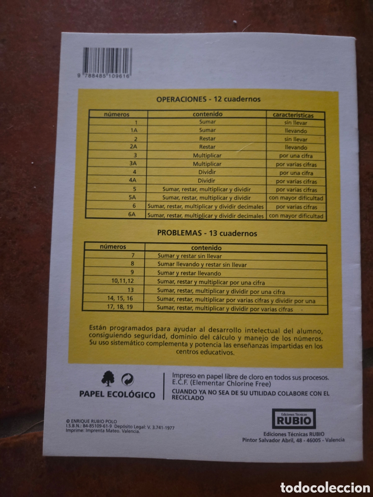 Otros art&iacute;culos de coleccionismo en papel: Cuadernillo Rubio edicion Antigua - Foto 2