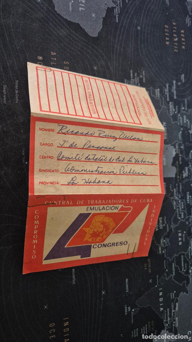 Otros art&iacute;culos de coleccionismo en papel: CUBA carne emulacion CTC UJC