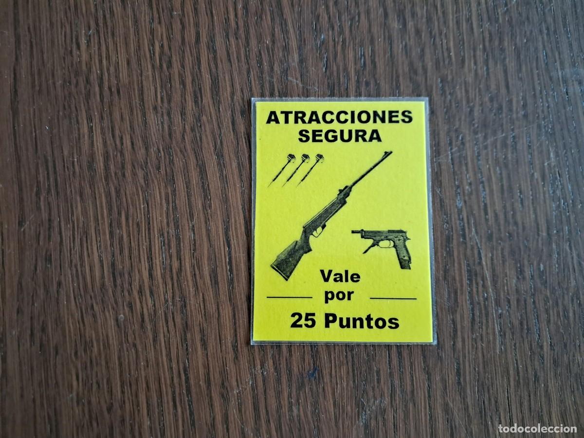 Otros art&iacute;culos de coleccionismo en papel: tarjeta vale por 25 puntos plastificada, Atracciones Segura.