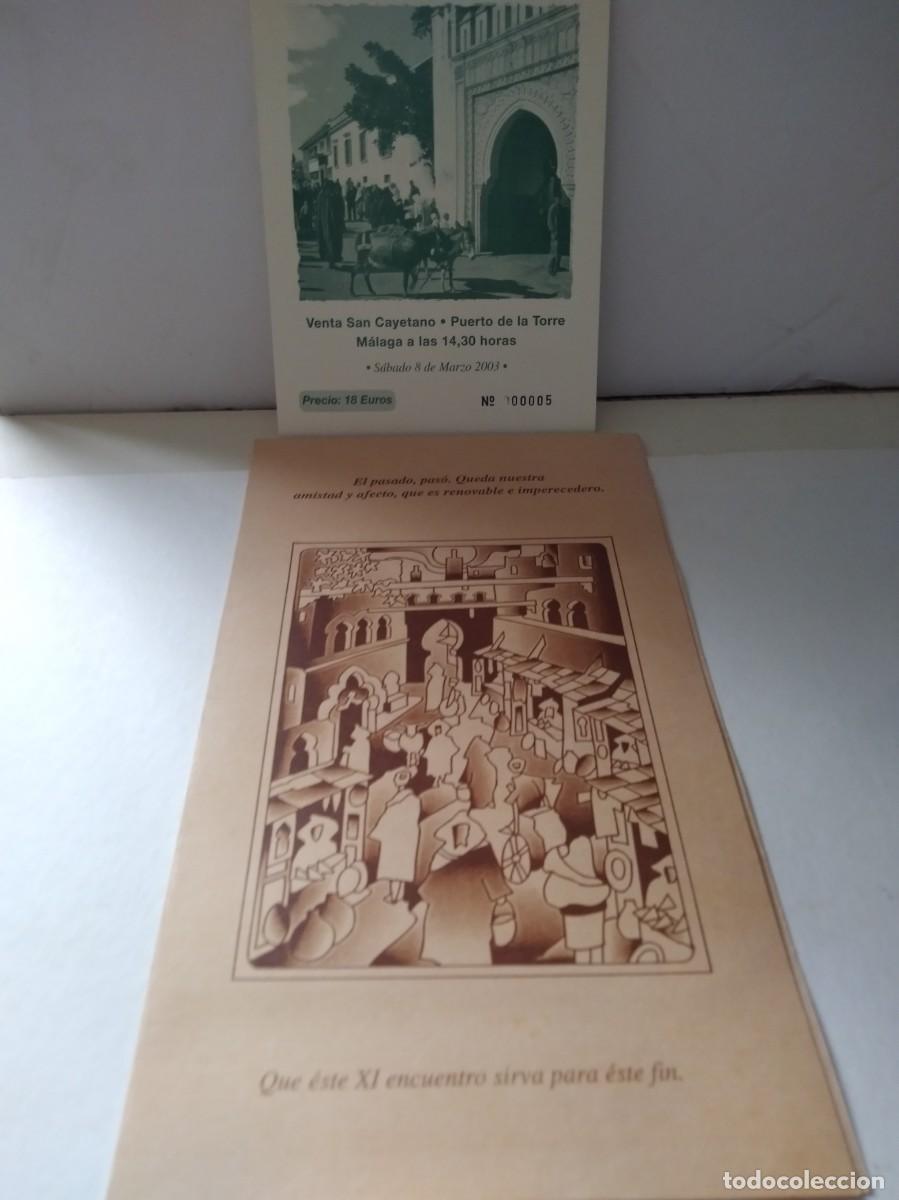 Otros art&iacute;culos de coleccionismo en papel: XI COMIDA DE HERMANDAD ANTIGUO RESIDENTE EN MARRUECO