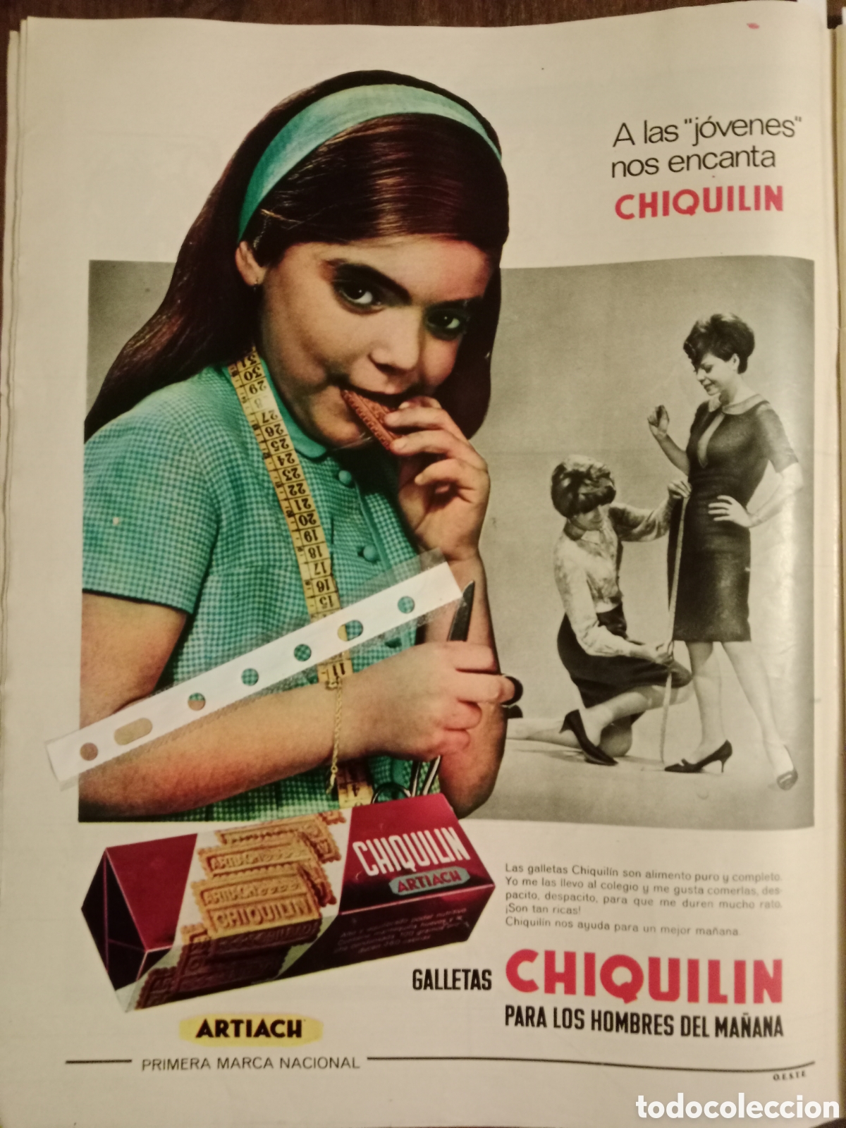 Otros art&iacute;culos de coleccionismo en papel: Publicidad galletas chiquil&iacute;n de 1967 artiach