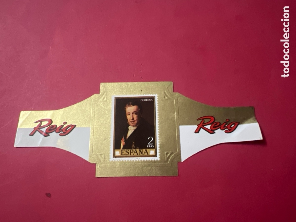 Otros art&iacute;culos de coleccionismo en papel: L861/21. VITOLA PURO CIGARRILLO REIG. 2 PTAS ESPA&Ntilde;A