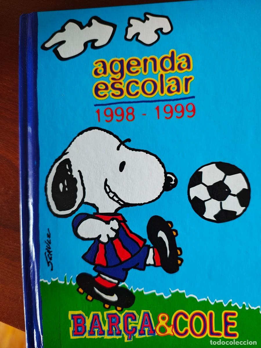 Otros art&iacute;culos de coleccionismo en papel: Agenda escolar Bar&ccedil;a & Cole Snoopy 1998-1999 FC Barcelona vintage