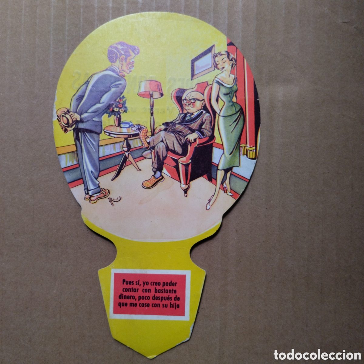 Otros art&iacute;culos de coleccionismo en papel: PAYPAY PAY CARTON PUBLICIDAD BILLARES CONTRERAS, ALCALA LA REAL JAEN. CHISTE. 18X11CM