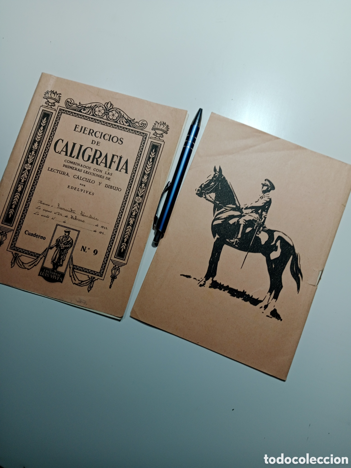 Otros art&iacute;culos de coleccionismo en papel: 2 LIBRETAS DE CALIGRAF&Iacute;A CON FRANCISCO FRANCO EN CONTRAPORTADA