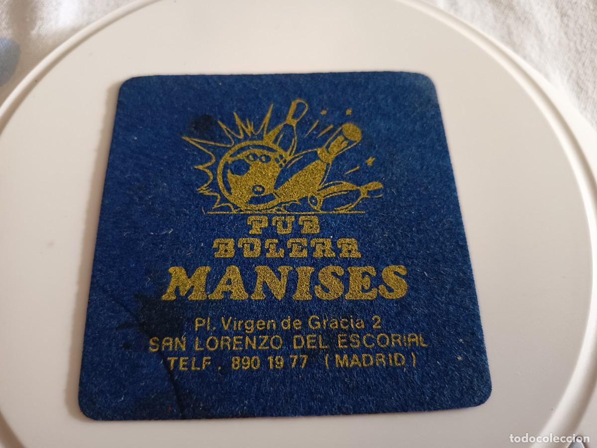 Altri oggetti di carta: POSAVASOS PUB BOLERA MANISES-SAN LORENZO DEL ESCORIAL-MADRID