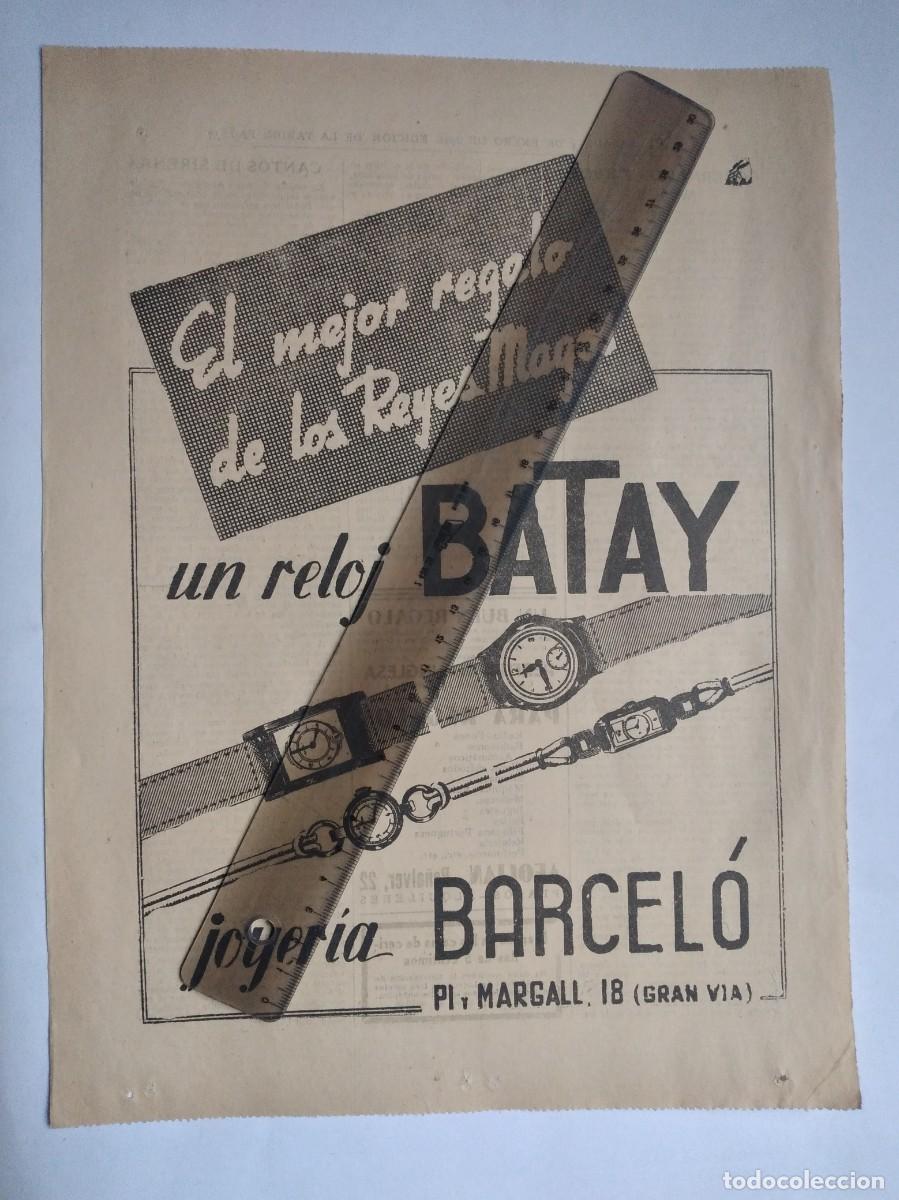 Otros art&iacute;culos de coleccionismo en papel: RELOJ BATAY JOYER&Iacute;A BARCEL&Oacute; PI Y MARGAL 18 PUBLICIDAD EL MEJOR REGALO DE REYES HOJA DE PRENSA 1936