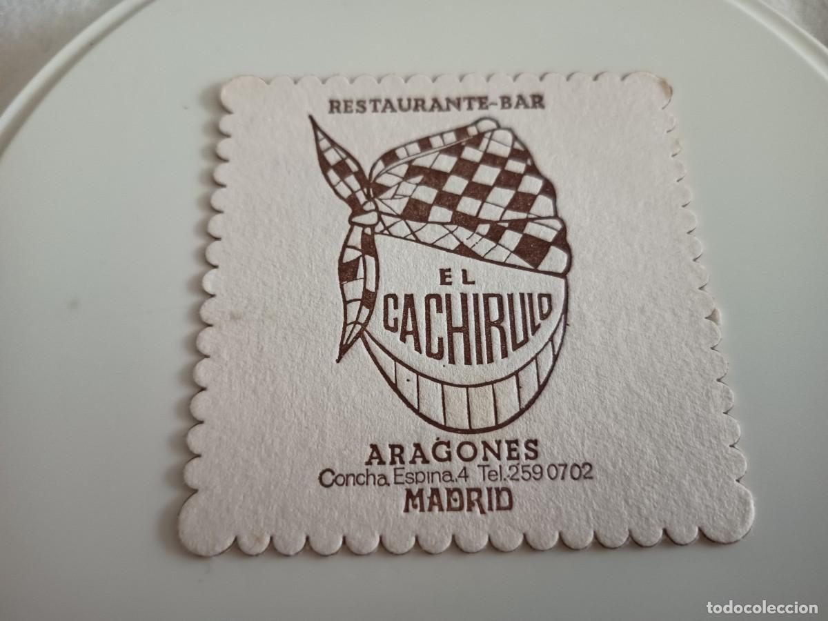 Otros art&iacute;culos de coleccionismo en papel: POSAVASOS RESTAURANTE EL CACHIRULO-MADRID