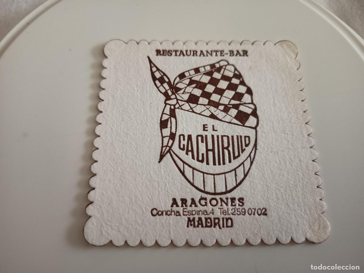 Otros art&iacute;culos de coleccionismo en papel: POSAVASOS RESTAURANTE EL CACHIRULO-MADRID