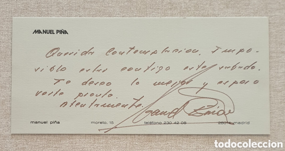 Otros art&iacute;culos de coleccionismo en papel: CORRESPONDENCIA ORIGINAL MANUEL PI&Ntilde;A