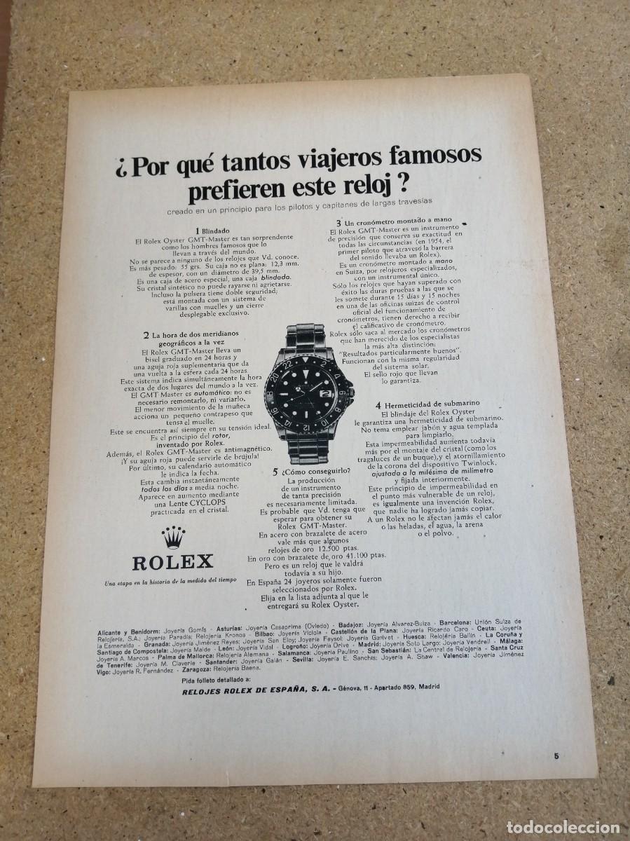 Otros art&iacute;culos de coleccionismo en papel: ANUNCIO. ROLEX......