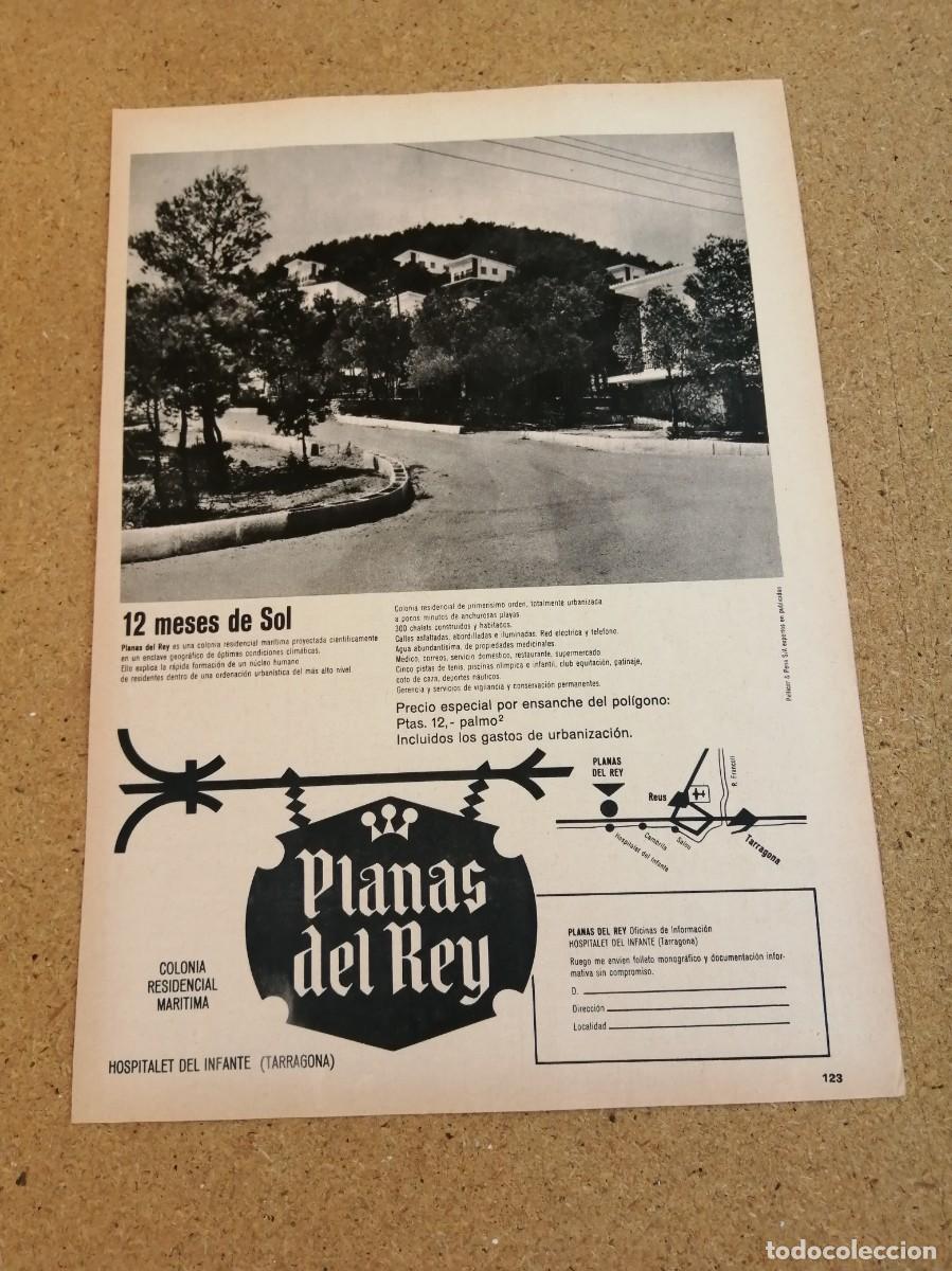Otros art&iacute;culos de coleccionismo en papel: ANUNCIO. COLONIA RESIDENCIAL MARITIMA PLANAS DEL REY (HOSPITALET DEL INFANT, TARRAGONA)