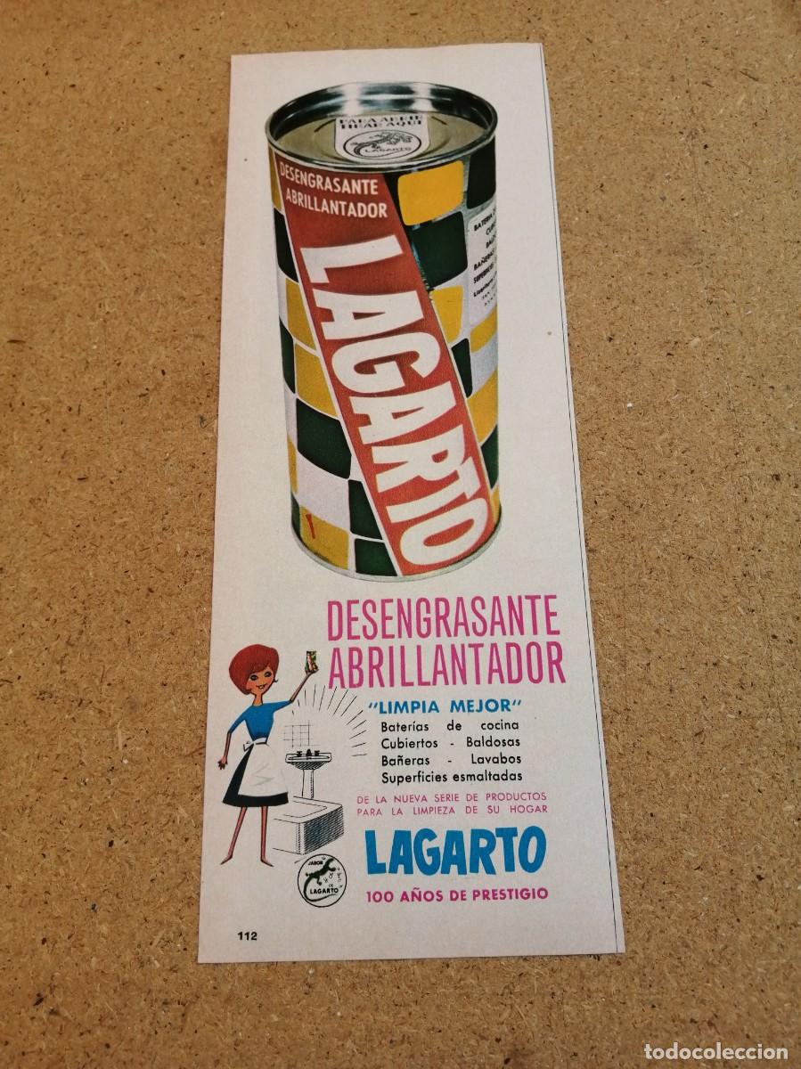 Otros art&iacute;culos de coleccionismo en papel: ANUNCIO. DESENGRASANTE ABRILLANTADOR LAGARTO
